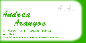 andrea aranyos business card